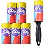 Lint Roller, Hair Roller, Pet Lint Remover, Pet Hair Roller, with 60 sheets, 360 Sheets total and handle, Enough Paper to Last a Lifetime