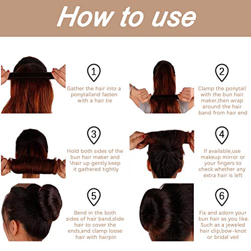 Jeanssar Hair Bun Donut Maker Set Tool Shaper Hairpiece Ballerina