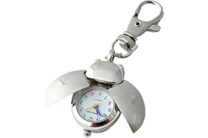 JSHE Fashion Women's Men's Ladybug Vintage Quartz Animal Keychain Pendant Gift Watch