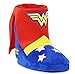 WONDER WOMAN DC COMICS Girls Plush Boot Costume Slippers w/ Attached Cape (Youth 2-3)
