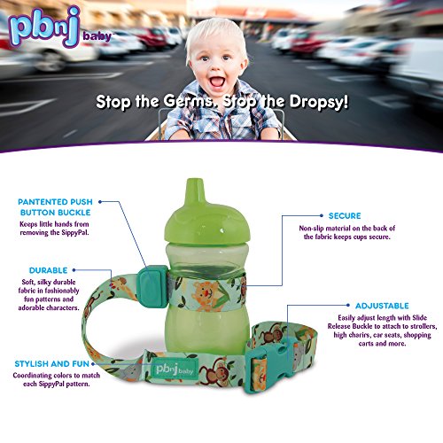 PBnJ Baby SippyPal Sippy Cup Holder Strap Leash Tether (Beach