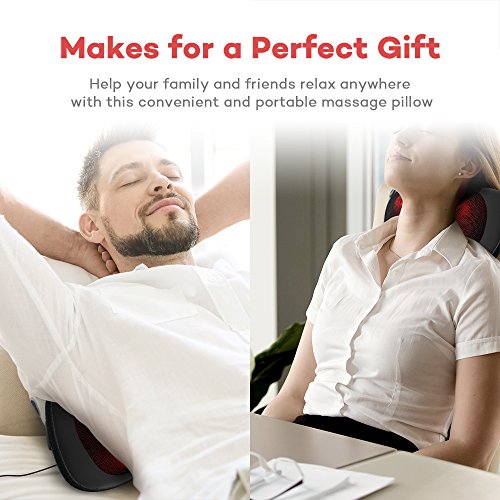 Sable Cordless Shiatsu Neck Back Massager with Heat,Portable