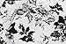 SSLR Men's Floral Button Down Short Sleeve Hawaiian Tropical Shirt (X-Large, White Black)