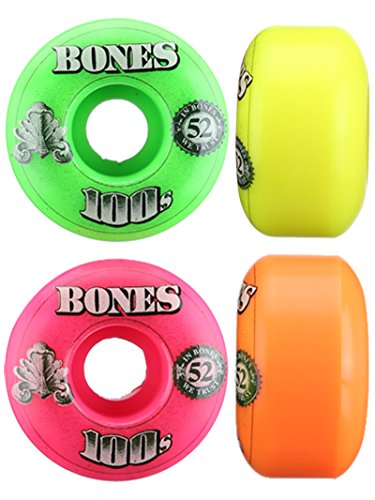 Bones Wheels 100'S 52x31mm #11 Assorted 1Pk 1Grn 1bl 1Pur Se