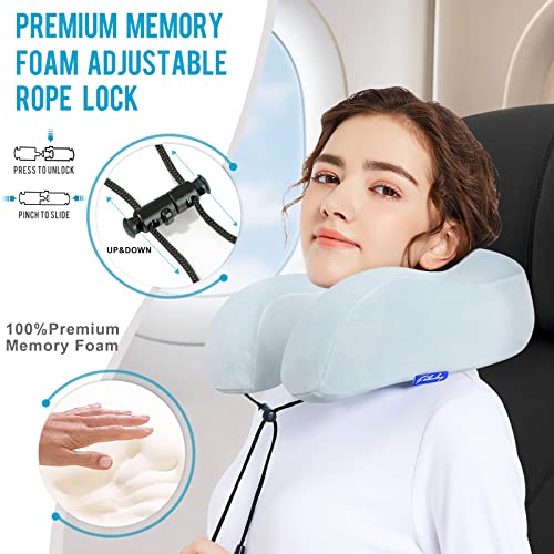 Neck Pillow for Travel Memory Foam Airplane Neck Pillow Soft Washable