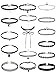 Mudder 16 Pieces Choker Necklaces Set Black Choker Necklace Lace Velvet Choker for Women