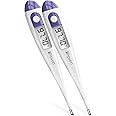 Digital Basal Body Thermometer, 1/100th Degree High Precision, Quick 60-Sec Reading, Memory Recall, Accurate BBT Thermometer for Natural Ovulation Tracking by iProven(2 Pack)