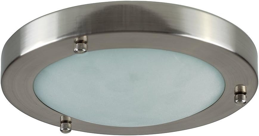 Modern IP44 Rated Silver Chrome Plated Flush Round Disc Bathroom ...