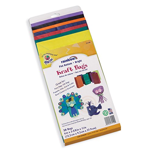 Pacon Rainbow Bags, 6" x 3 5/8" x 11", Pack Of 28