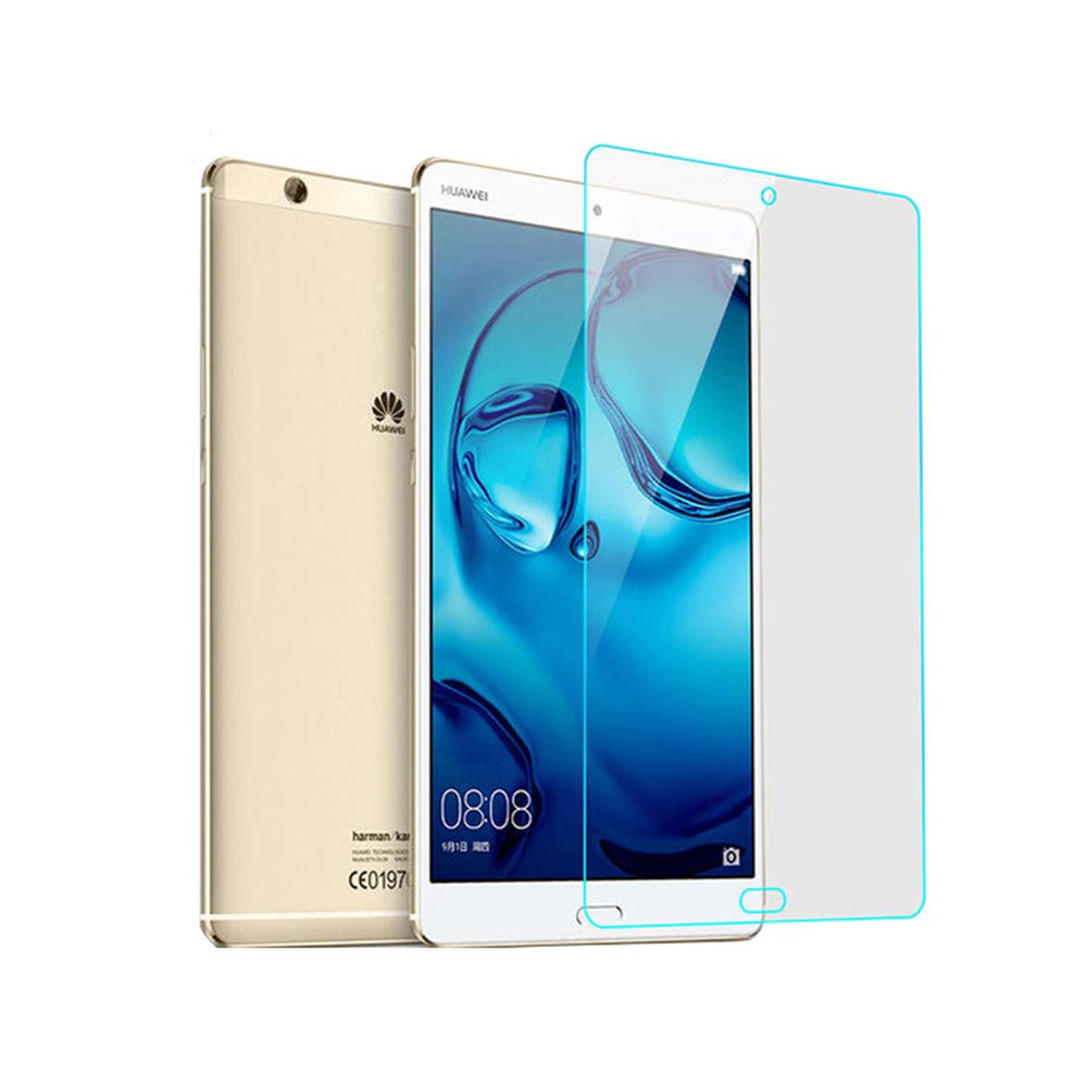 INSOLKIDON 2-Pack Compatible with Huawei MediaPad M3 Tablet 8.4 Inch Tempered Glass Film Full Cover Ultra Clear 3D Premium Screen Protector Protective Glass M3 BTV-W09/DL09 (Transparent)