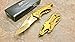 MTech USA Assisted Opening ALL Gold Titanium Coating Aluminum Handle Rescue Tactical Stainless Steel Blade for Hunting Camping Outdoor Knife - Gold