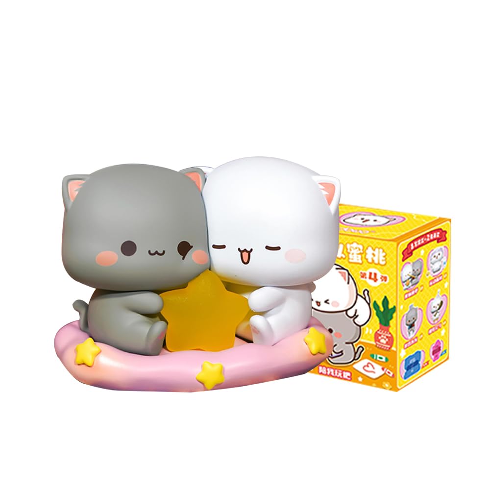 Photo 1 of Mitao Cat Series 4 Blind Box Kawaii Figures Action Random Collection Guess Blind Bag Collectible Desktop Ornaments Cute Model Birthday Gift?1 Pack?