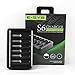 ESYB S6 Universal Battery Charger Intellicharger Speedy Smart Battery Charger 6 Bay/Slot for Rechargeable Batteries Li-ion, Ni-MH, Ni-Cd,10440 14500 16340 18650 26650 A AA AAA