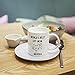 World's Best Cat Mom Ever Coffee Mug - Funny Novelty Gift for Cat Lovers - 12 Ounce White Tea Cup - Prime Mother's Day Present from Daughter and Son