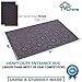 Premium Rubber Doormat By TVD Home - Low Profile Indoor & Outdoor Charcoal Gray Mat - Easily Washable & Stain Resistant - Non Skid Backing - Large 31x19 Inch Size + Bonus Pro Tips Guide (Gray)