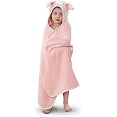 TBEZY Hooded Towel for Kids 100% Cotton Ultra Soft with Unique Animal Design Large for Infants 3-10 Years (Bunny)