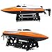 Cheerwing RC Racing Boat for Adults High Speed Electronic Remote Control Kids, Orange