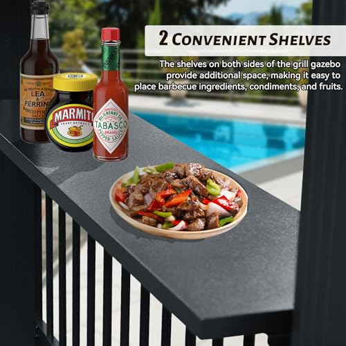 Domi 6.5x12FT Hardtop Grill Gazebo Review: Steel-Roof Shelter with Work Surfaces image 24