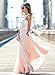 Doreen Womens Vintage Chiffon Formal Prom Party Evening Gown Wedding Maxi Dress Size,White/light Pink,Medium