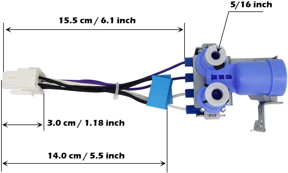 New DA62-02360B Refrigerator Water Valve Replaces DA62-02291D PS4146914 2034646 and AP4926345: Home Improvement
