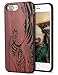 Compatible with iPhone 7 Plus Wood Case, Cool Wood Engraving Wave Shock Absorption Slim Thin Protective Cover for iPhone 7/8 Plus (Wave)