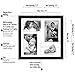 12x12 Inch Black Collage Picture Frame; Made to Display 4 Photos: Two 4x6 Inch Pictures and Two 5x7 Pictures with Mat