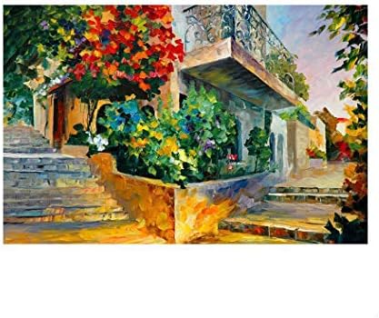 Dadiku Oil Painting Abstract Canvas Wall Art Quotes For livingroom Bedroom Office Corner of The Courtyard