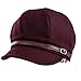 Siggi Womans Winter Fall Newsboy Cabbie Cap Ladies Cloche Beret Hat Burgundy