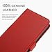 ZOVER iPhone 8 Plus case iPhone 7 Plus case Genuine Leather Case Wallet Cover with Kickstand Feature Card Slots & ID Holder and Magnetic Clasps for iPhone 7 Plus iPhone 8 Plus Red