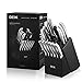 DEIK Classic Stainless Steel with Wooden Block 16 Piece Knife Set