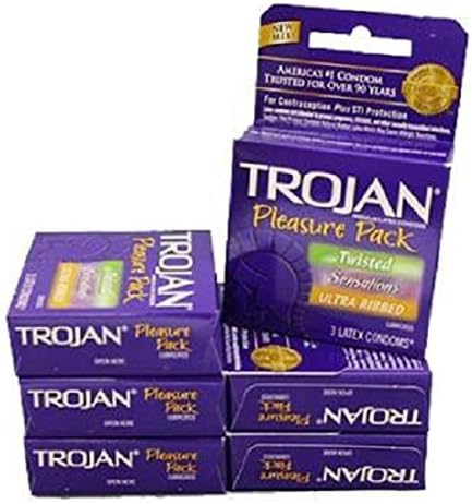 Product Of TrojanPleasure Pack Ultra Ribbed Lubricant, Count 6 (3Pk) - Birth Control/ Grab Varieties & Flavors