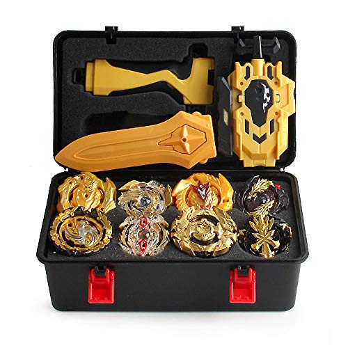 XD168-21B Bey Battling Top Burst Launcher Grip Set Storage3T6B Box Top Burst Gyros 4D with Launcher Burst Toysï¼ˆGold Editioï¼‰