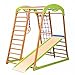 Wooden Playgrounds Babywood Home Gymnastic, Wood Indoor Jungle Gym Sets, Climbing Kids, Indoor Children Playground, Baby Play Area Complete with Climbing Ladder Slide Rings & Swing, Sport