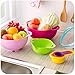 Tenta Kitchen 13 Piece Mixing Bowl Set with Measuring Cups and Spoons - Large and Small Plastic Mixing Bowls with Colander and Micro Strainer - Nesting Colorful Kitchen Bowls for Baking and More