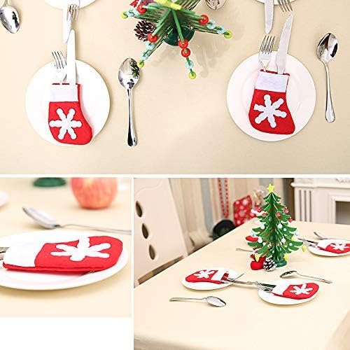 Decorazioni Natalizie Da Appendere.Serwoo 9 14 Cm 12pz Portaposate Natalizie Mini Calze Di Natale Decorazioni Per Tavola Tavolo Tasche Albero Di Natale Da Appendere Fiocco Di Neve Odontotal Com Uy
