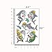 PHOGARY Kids Temporary Tattoos(100pcs+), Sea World Theme Tattoos (20 Sheets) - Fish, Shark, Turtle, Seahorse, Sea Star, Octopus, Crab - Marine Life Patterns Fake Waterproof Tattoos for Boys Girls