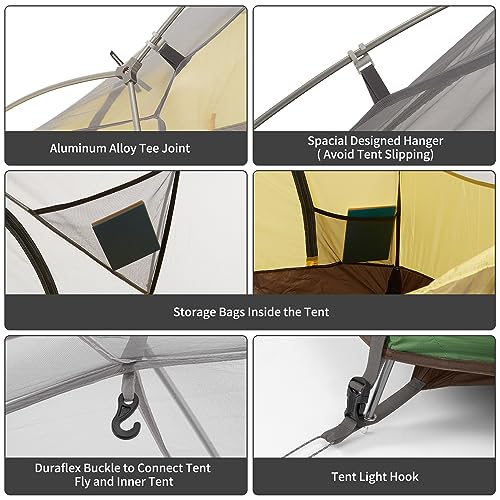 Naturehike Star-River Tent Double Layer Ultralight 2 Person Backpacking Tent Waterproof Hiking Tent,Lightweight Backpacking Cycling Tent for Adults