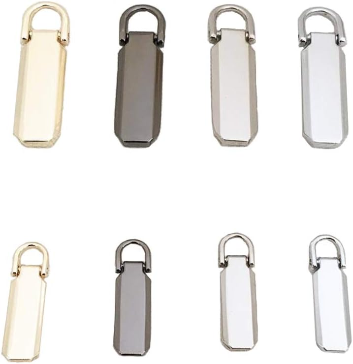 8Pcs Zipper Pull Heavy Duty Zipper Tab Pull Replacement Metal Zipper