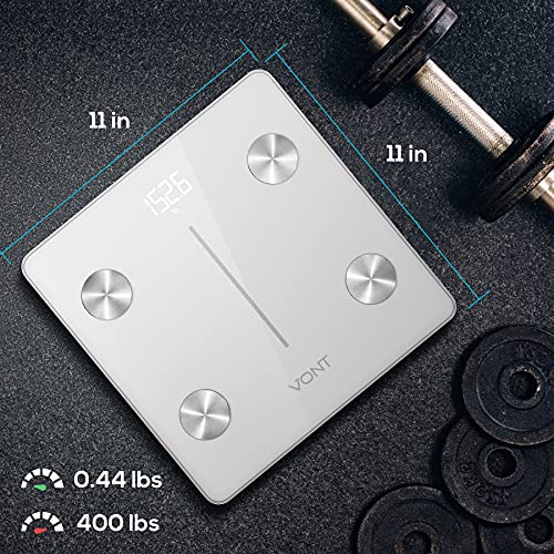Vont Smart Scale, Wireless Body Fat Scale, BMI Digital Bathroom Scale