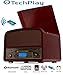 TechPlay TCP9560BT CH, Bluetooth 20W Retro Wooden 3 Speed Turntable with CD Player, AM/FM Radio, USB Recording & Playback with Remote Control – Cherry wood colorthumb 3
