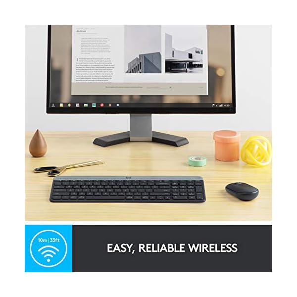 Logitech-MK470-Slim-Wireless-Keyboard-Mouse-Combo-for-Windows-24GHz-Unifying-USB-Receiver-Low-Profile-Whisper-Quiet-Long-Battery-Life-Optical-Mouse-PCLaptop-QWERTY-UK-Layout-Black Logitech MK470 Slim Wireless Keyboard & Mouse Combo for Windows, 2.4GHz Unifying USB-Receiver, Low Profile, Whisper…