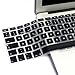 HRH Spanish Silicone Keyboard Cover Skin for MacBook Air 13,for MacBook Pro 13/15/17 (with or w/Out Retina Display, 2015 or Older Version),for iMac Older EU Layout Keyboard Protector-Black