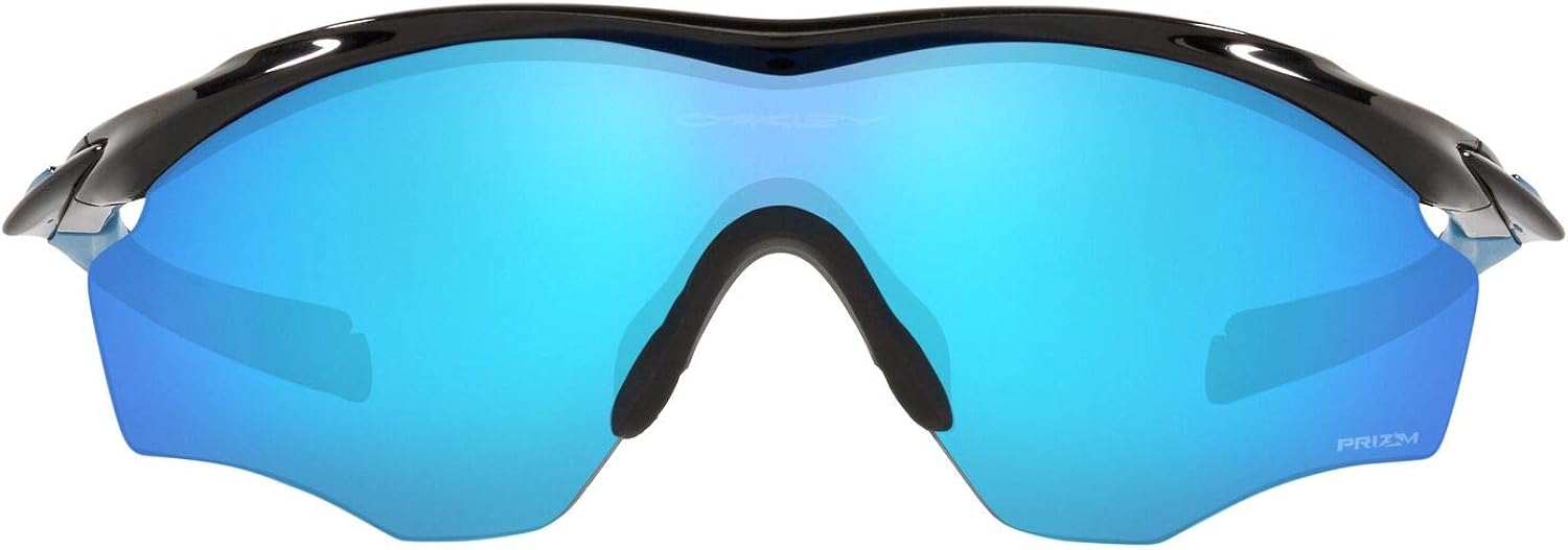 OO9343 M2 Frame XL Sunglasses, Polished Black/Prizm Sapphire, 45mm: Clothing