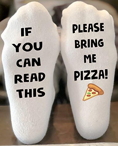 If you can read this bring me pizza socks | If you can read this socks | funny christmas gift | Stocking Stuffer | Pizza Socks | Pizza Gift
