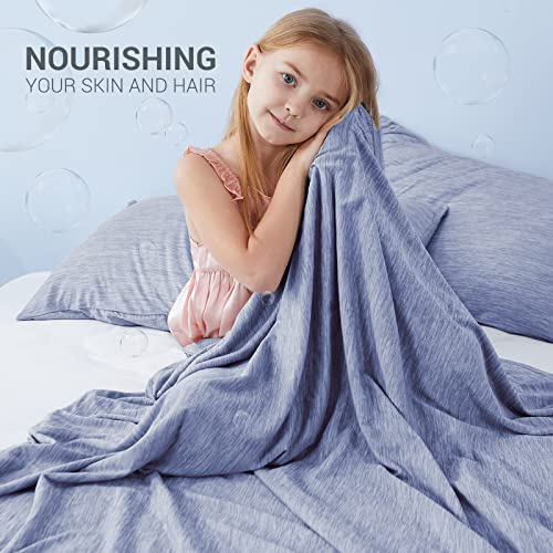 Marchpower Cooling Blanket, 150 x 200 cm, Lightweight Summer Blanket with Japanese Arc-Chill Q-Max >0.43 Cooling Fibres, Absorbs Body Heat, 2 in 1 Double-Sided Children's Blanket, Sofa Blanket, Travel Blanket, Blue