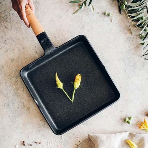Market | Grill Liso 28 cm, Aluminio Fundido con Antiadherente