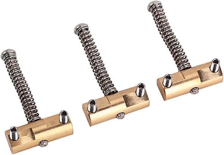 Alnicov Guitar Compensated Bridge Brass Saddles Set (3Pcs) - Image 4