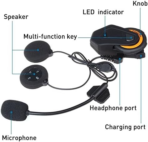 FreedConn T-MAX Motorcycle Helmet Bluetooth Intercom Headset Communication Systems Kit - Image 4