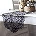 OurWarm 80 x 20 Inch Halloween Table Runner, Black Spider Web Tablecloth Polyester Lace Table Runner for Halloween Dinner Table Decorations