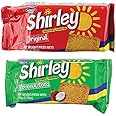 Wibisco Shirley Biscuits Mixed Flavor (4 Packs of 3.7oz Each, 2 Original 2 Coconut)